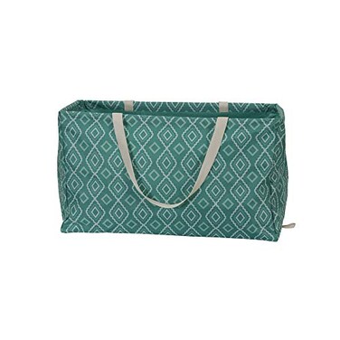 Household Essentials Rectangular Krush Container, All&lsquo;Purpose Utility Tote with Diamond Pattern, Teal