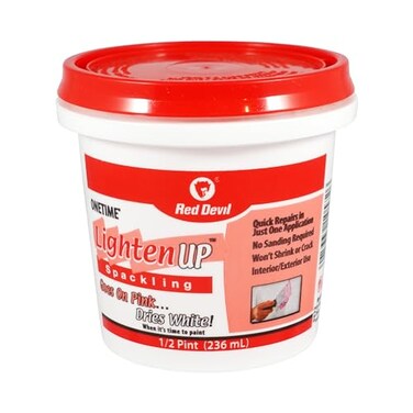 Red Devil 0572 ONETIME Lighten Up Lightweight Spackling, 1/2 Pint