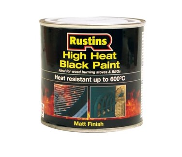 Rustins High Heat Black Paint 250ml
