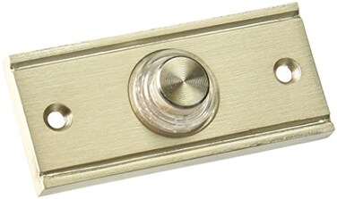 THOMASBETTS DH1633L Lighted White, Push Chime Button, Solid Brass in A Satin Nickel Finish