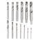 JIUWU 13 Pack Solid Carbide Twist Drill Bits, Alloy Hex Metal Drill Bits