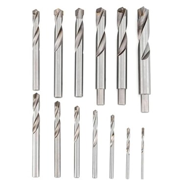 JIUWU 13 Pack Solid Carbide Twist Drill Bits, Alloy Hex Metal Drill Bits