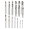 JIUWU 13 Pack Solid Carbide Twist Drill Bits, Alloy Hex Metal Drill Bits