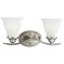 Progress Lighting Trinity 2-Light Bath Vanity Light, Brushed Nickel