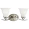 Progress Lighting Trinity 2-Light Bath Vanity Light, Brushed Nickel