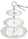 Jusalpha Light Blue 3-tier Ceramic Cake Stand- Cupcake Stand