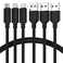 SABRENT USB-C to USB-A 3.0 Cable, 6ft, 3-Pack, Black ,CB-C3X6
