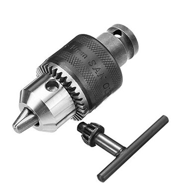 Yakamoz Keyed Drill Chuck,3/8"-24UNF Mount 1.5-10mm Capacity Driver Adapter
