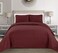MK Home Mk Collection Solid Embossed Bedspread Bed Cover Over Size ,Burdy, King/California King