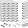 Muzata 40Pack 3.3FT Silver LED Strip Channel with Milky Diffuser U1SW WW