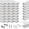 Muzata 40Pack 3.3FT Silver LED Strip Channel with Milky Diffuser U1SW WW