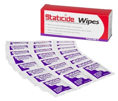 ACL Staticide Staticide2450 Anti-Static Wipes, 5" x 8", Bulk 450 wipes per case