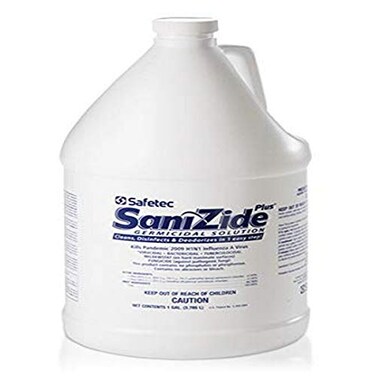 Safetec 34815 SaniZide Plus Germicidal Solution, 1 gal, Plastic Bottle