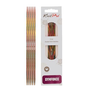 KnitPro Symfonie Double Pointed Needles 6" ,15cm3.50mm