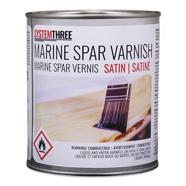 SYSTEMTHREE System Three Marine Spar Varnish, Satin, 1 Qt Can