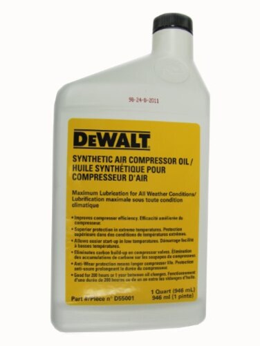 DEWALT Compressor Oil, 1-Quart ,D55001