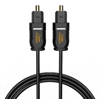 CableCreation Toslink Digital Optical Audio Fiber Optic Cable, 15FT, Thin
