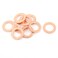 uxcell 10pcs 10mm x 16mm x 1mm Flat Ring Copper Crush
