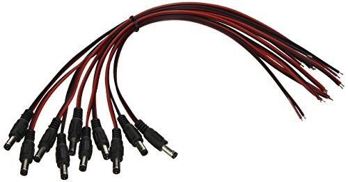 imbaprice Imbaprice imba-cctv-pgtm-10 Cctv Security Camera Dc Male Power Plug Pigtail Cable - Pack O dc