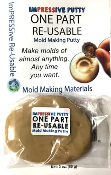 ComposiMold Impressive Reusable Mold Making Putty Thermoplastic Mold Putty for Resin, Epoxy, Polymer Clay, Wax, Soap,DIY Crafts&ldquo; Heat, UseReuse ,1.5 oz ,42 g