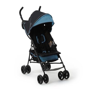 Ingenuity 3D Mini Convenience Stroller“ Lightweight Stroller with Compact Fold, Multi-Position Recline, Canopy with Pop Out Sun Visor“ Umbrella Stroller for TravelMore, Blue/Black