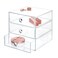 iDesign Stackable 3-Drawer Makeup Organizer, Clear