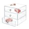 iDesign Stackable 3-Drawer Makeup Organizer, Clear