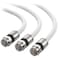 Cable Matters 3-Pack RG6 Coaxial Cable, CL2, Quad Shield, 10ft, White