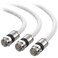 Cable Matters 3-Pack RG6 Coaxial Cable, CL2, Quad Shield, 10ft, White