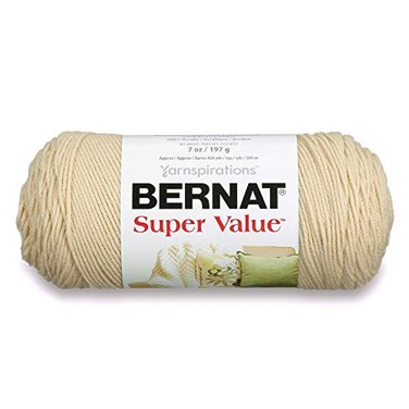 Bernat Super Value Yarn, 7 oz, Gauge 4 Medium Worsted, Oatmeal