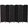 Red Lantern 6 ft. Tall Diamond Weave Fiber Room Divider - Black - 6 Panel