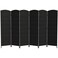 Red Lantern 6 ft. Tall Diamond Weave Fiber Room Divider - Black - 6 Panel