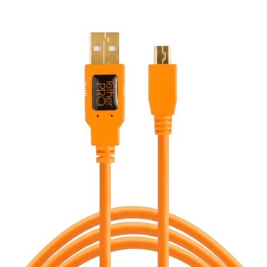Tether Tools TetherPro USB 2.0 to Mini-B 5-Pin Cable, 15 Feet ,4.6 m