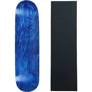 Moose Skateboard Deck Blank Stained Blue 8.0" Black Grip