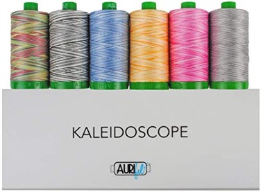 Aurifil Thread Set ''Kaleidoscope'' Collection - 6 Large ,1094 Yards Each40wt Variegated Spools AC40KC6