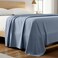 Mellanni California King Size Flat Sheet - Iconic Collection Bedding