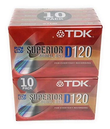 TDK D120 Dynamic Audio Cassette Tapes ,10 pack