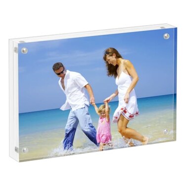 AMEITECH 5x7 Acrylic Picture Frame 5 Pack, Frameless Clear Photo Frames