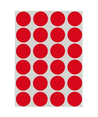 ChromaLabel Removable Red Dot Stickers, 3/4 Inch, 1008/Pack