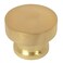 Cosmas 10 Pack 704BB Brushed Brass Knob 1-1/4 Inch Diameter