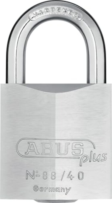 ABUS 88/40 Stainless Brass Lock with 2 Keys for Outdoor, Storage, Gate