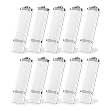 KEXIN 50 Pack 8GB Flash Drive USB Thumb Drive 8G Memory Stick Snapcap White