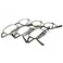Foster Grant Men's Council 3 Pk Rectangular Reading Glasses, metal/Transparent, 49 mm,2.00
