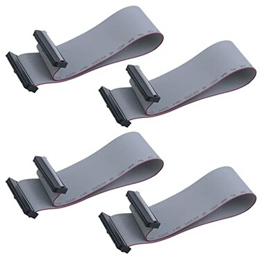Antrader 4Pcs 2.54mm Pitch 40pin F/F IDC Connector Flat Ribbon Cable 30cm