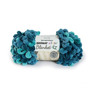 Bernat Alize Blanket-EZ Yarn, Seaport Teals