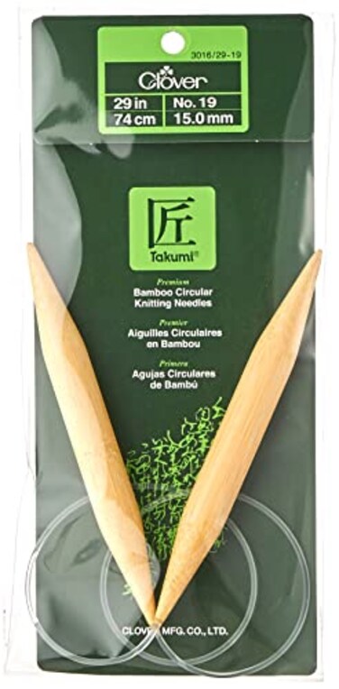 Clover Bamboo Circular Knitting Needles 29in/ No. 19, 29