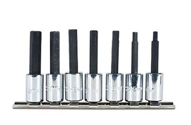 Proto Stanley J4990-SMA 3/8" Drive Metric Hex Bit Set, 7PC