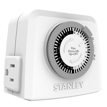 Stanley 31199 TimeIt Twin 2-Outlet Grounded Mechanical Timer