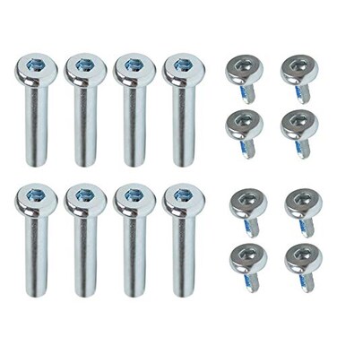Dime Bag Hardware Inline Skate Axles 8-Pack 30mm Replacement Nuts and Bolts