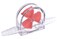 Alphacool Eisfluegel Flow Indicator, Red Fins, Clear Body